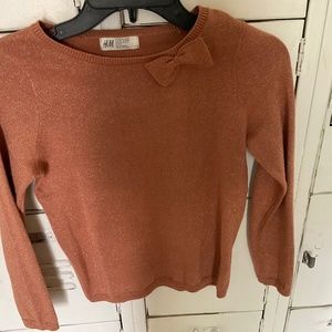 H & M shimmery girls sweater top